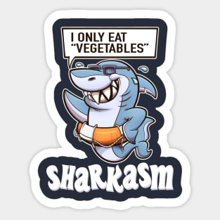 Sarcasm Shark Pun Sharkasm Funny Sticker